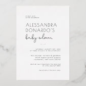 Folie gedrukt | Boho Zwangerschap Foto Baby shower Folie Uitnodiging (Achterkant)