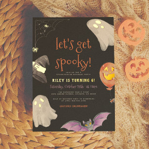 Folie Gedrukt Griezelige Kinderen Halloween Verj Uitnodiging