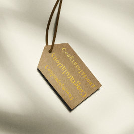 Folie Gefeliciteerd Favor Tag