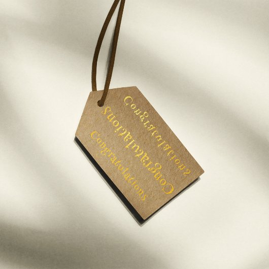 Folie Gefeliciteerd Favor Tag