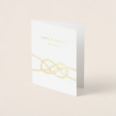 Folie geïllustreerd Knot Nautical Hartelijk dank Folie Kaarten (Voorkant)