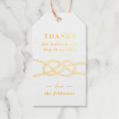Folie geïllustreerd Knot Nautical Wedding Favor La Cadeaulabels (Voorkant)