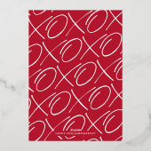 Folie geïnkt XOXO Valentijnsdag Kaart - Rood (Achterkant)