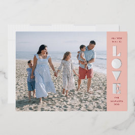 Folie Geo Love Valentijnsdag Fotokaart - Persoonsg Folie Feestdagenkaart