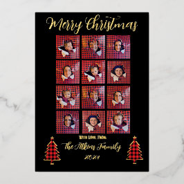 Folie gepersonaliseerde kerst Kaart