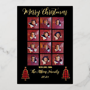 Folie gepersonaliseerde kerst Kaart