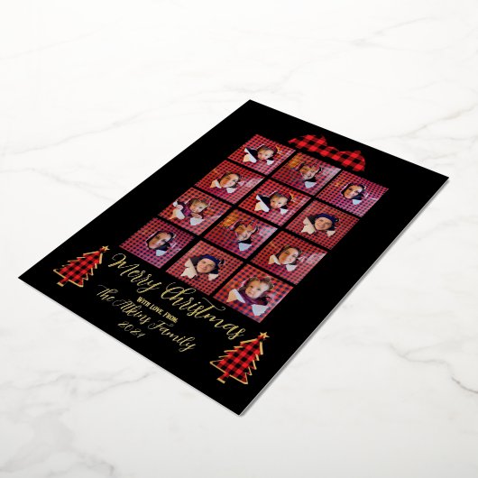 Folie Gepersonaliseerde Kerst Kaart Gift Box (Gedraaid)