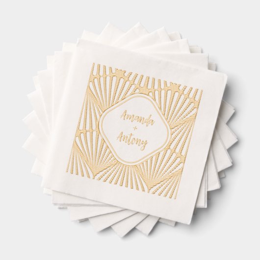 Folie gestempeld servetten in art deco stijl. (Insitu (Gestapeld))