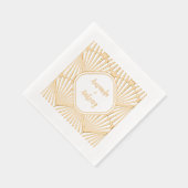 Folie gestempeld servetten in art deco stijl. (Rechts)