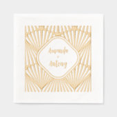 Folie gestempeld servetten in art deco stijl. (Voorkant)