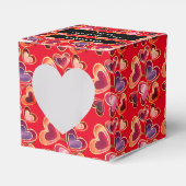  Folie getextureerde stapel dubbelharige lipoppen Bedankdoosjes (Voorkant Zijde)