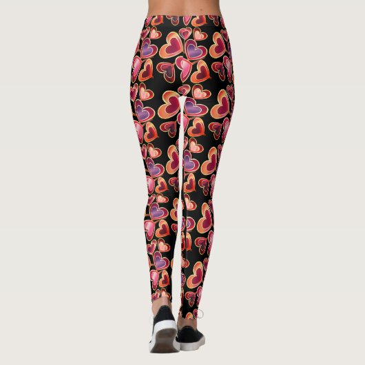  Folie getextureerde stapel dubbelharige lipoppen Leggings (Achterkant)
