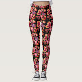  Folie getextureerde stapel dubbelharige lipoppen Leggings (Voorkant)