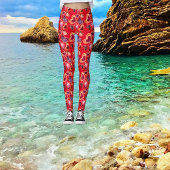 Folie getextureerde stapel dubbelharige lipoppen Leggings