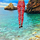 Folie getextureerde stapel dubbelharige lipoppen Leggings