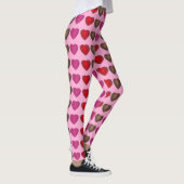 Folie Gewikkeld Snoep Harten Valentijnsdag Leggings (Rechts)