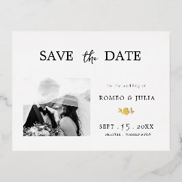 Folie Gilded Romantic Simple Black&White Foto Feestdagen Briefkaart