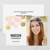 Folie Glamor Faux | Oproep van de GraduPartij Kaart (Voorkant / Achterkant)