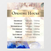 Folie Glitter Waterverf Openingstijden Venster Cli Raamsticker (Vel)