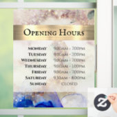 Folie Glitter Waterverf Openingstijden Venster Cli Raamsticker (Huis)