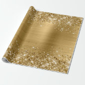 Folie Glittery Gold Ombre Cadeaupapier (Uitgerold)