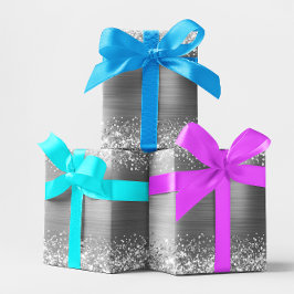 Folie Glittery Silver Ombre Cadeaupapier