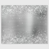 Folie Glittery Silver Ombre Cadeaupapier (Vlak)