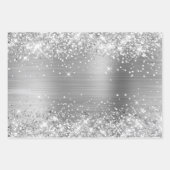 Folie Glittery Silver Ombre Inpakpapier Vel (Voorkant 2)