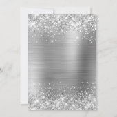 Folie Glittery Silvery Grey Ombre Save The Date (Achterkant)