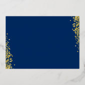 Folie Gold Navy Blue Daptism Foto Dank u Kaart (Achterkant)