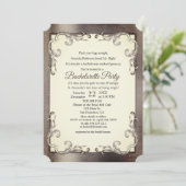 Folie-Gold-Silver-Brass Bachelorette Party Kaart (Staand voorkant)