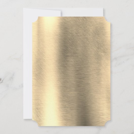 Folie-Gold-Silver-Brass Couple Shower Kaart (Achterkant)