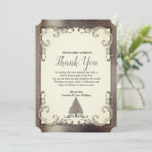 Folie-Gold-Silver-Brass Hartelijk dank Kaart (Staand voorkant)