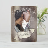 Folie-Gold-Silver-Brass sparen de Datum Kaart (Staand voorkant)