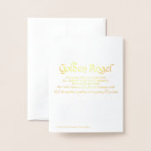 Folie Golden Angel Kaart (Met envelop)