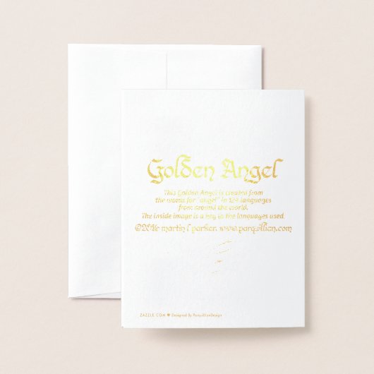 Folie Golden Angel Kaart (Met envelop)