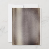 Folie-Goud-Zilver-Messing Trendy Bruiloft Kaart (Achterkant)
