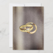 Folie-Goud-Zilver-Messing Vintage Trouwen Kaart (Achterkant)