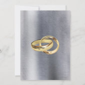 Folie-Goud-Zilver-Messing Vintage Trouwfeest Kaart (Achterkant)