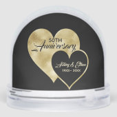 Folie Gouden Hart 50ste Jubileum Sneeuwbol (Achterkant)