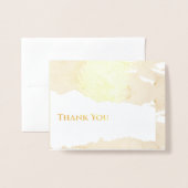 Folie gouden of zilveren bloemengroet folie kaarten (Voorkant met envelop)