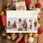 Folie, goudfolie, zilverfolie | Alles in script 3  Folie Feestdagenkaart<br><div class="desc">Voeg wat shine toe aan je kerstkaarten met echte gouden, zilveren of roos bladaluminium! Deze klassieke en tijdloze metallische stijl is zeker om een ander niveau aan uw kaarten toe te voegen. Spreid je feestdag uit met deze feestelijke vakantiekaart! "Merry Alles!" is met de hand geschreven in een echt gekleurd,...</div>
