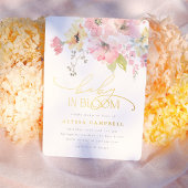 Folie, goudfolie, zilverfolie | Baby in Bloom Blus Folie Uitnodiging