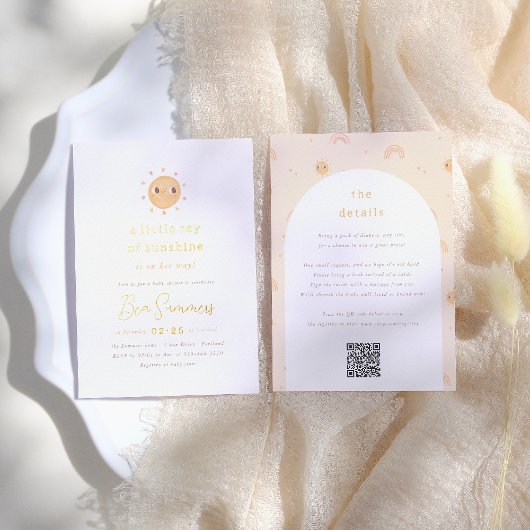 Folie, goudfolie, zilverfolie | Little Ray of Suns Folie Uitnodiging