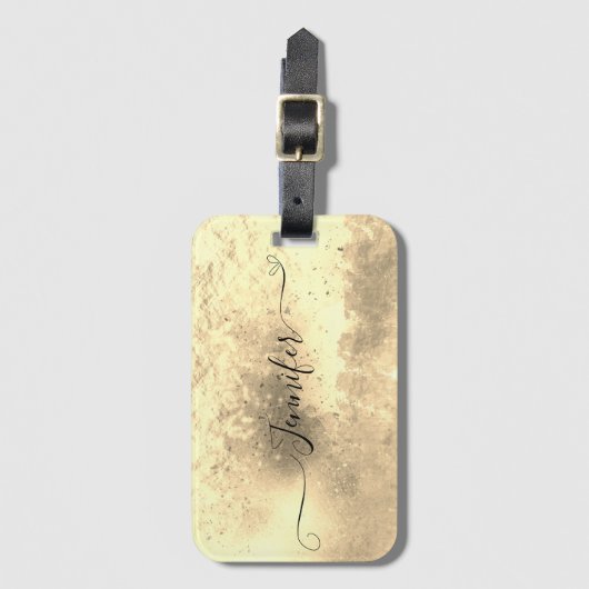 Folie goudmetallische stijlvolle vormgeving bagagelabel (Voorkant (verticaal))