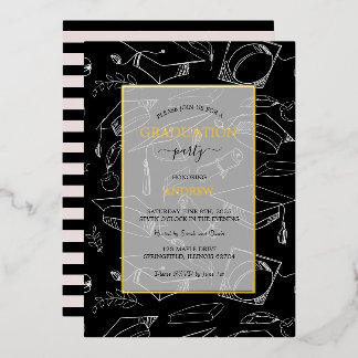Folie Graduation Party Invitation Feestdagenkaart