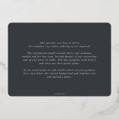 Folie/Grijze JD-wet Schaalt Afstuderen bekendmakin Folie Uitnodiging (Achterkant)