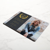 Folie/Grijze JD-wet Schaalt Afstuderen bekendmakin Folie Uitnodiging (Gedraaid)