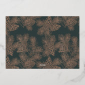 Folie Groen Elegant Flourish Script Vakantie Kaart (Achterkant)