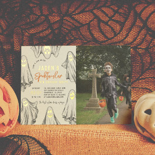 Folie Halloween Geesten Spooktacular Verjaardagsfo Uitnodiging